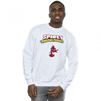 Marvel “Upside‑Down” Spider‑Man Crewneck (White)