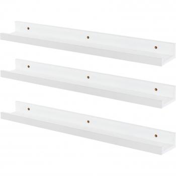 Floating Picture Ledge Wall Shelves - 57cm - Pack of 3