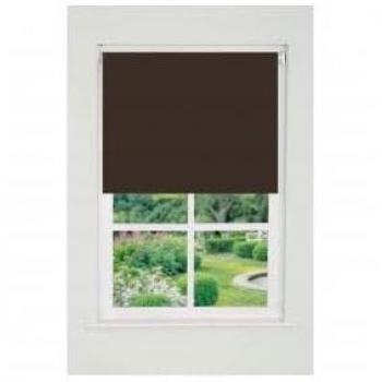 New Edge Cocoa Plain Straight Edge Daylight Roller Blind - 165cm Drop
