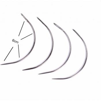 Extensión de Trama Brasileña – Aguja Curva C 6 cm (50 pz)