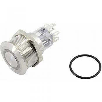 TRU Components Bouton Poussoir à Pression TC-GQ22-A-22E/W/12V/S203