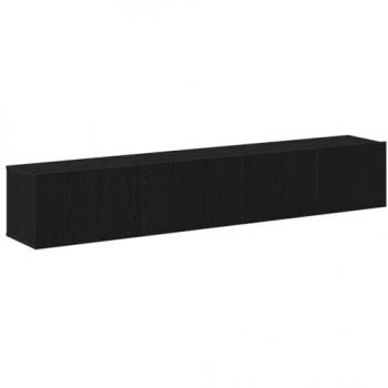 Set di 2 mobile TV nero in legno composito