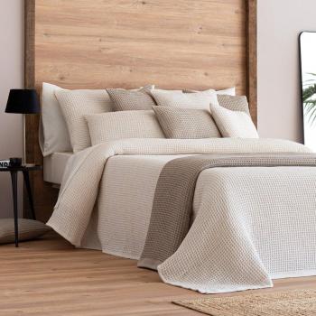 Couvre-lit El Caballo Carmona 230x270 cm coton polyester beige