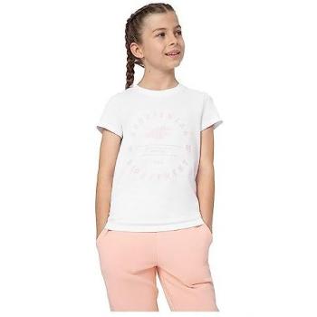 4F T-Shirt 4FJSS23TTSHF280 Weiß Regular Fit