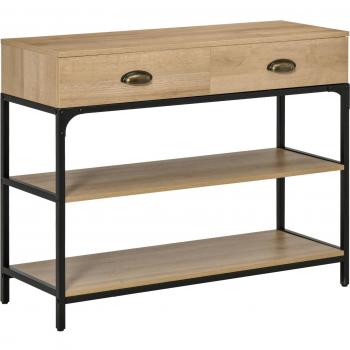 Mueble Recibidor Homcom 2 Cajones y 2 Estantes 79,2x100x35 cm