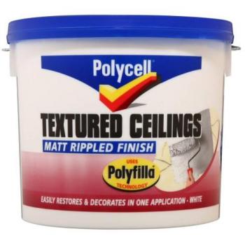 Polycell Textured Ceiling Matt Rippled Finish - 5L