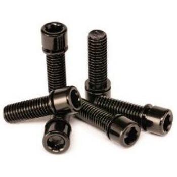 Viti M8x25mm per stelo massiccio, colore nero – 6 unita