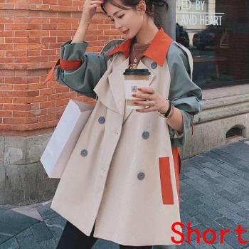 Women’s Long Vintage Cotton Trench Coat - Fall Winter Fashion