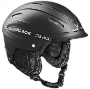 Restored Black Crevice Ski Helmet Ischgl (Grade A+) - Matte Black, One Size Fits All