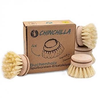 Chinchilla Spülbürsten-Aufsätze, 4er Set