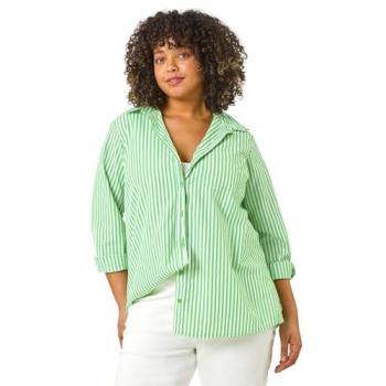 Chemise à boutons à motif ondulé vert taille 44