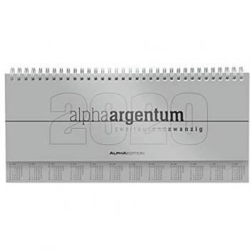 Tisch-Querkalender alpha argentum 2020 - Tischkalender - Bürokalender