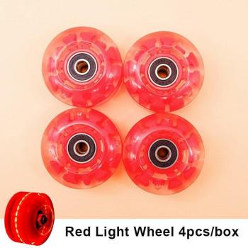 Roues de patins à roulettes lumineuses, 4 pièces, pour patinage double rangée