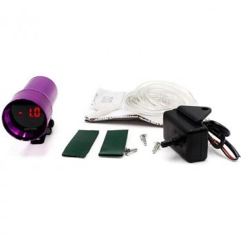 Mini-Vakuummessgerät für Autos – Rot LED Schub-Meter Bar Lila (37 mm)
