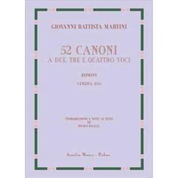 52 canoni a due, tre e quattro voci (rist. anast. Venezia, 1785). Ediz. speciale