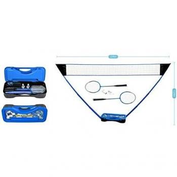 Kit completo de bádminton con red y volantes