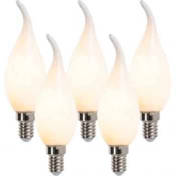 Luedd - Pack de 5 Ampoules LED E14 à Filament Dimmables Bougie F35 Mat 3W
