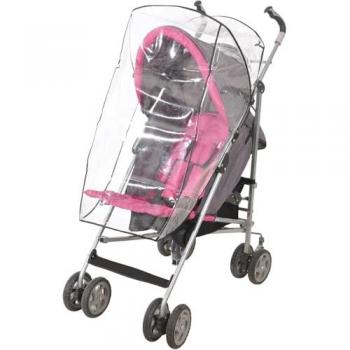 Habillage Pluie Universel Transparent en PVC pour Poussette - 65/80 x 50 x 47 cm