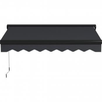 Outsunny Retractable Patio Canopy 3x2.5m – Waterproof, LED Illuminated, Aluminium Frame