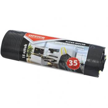 Sacchetti bidone resistenti 35L nero 15x