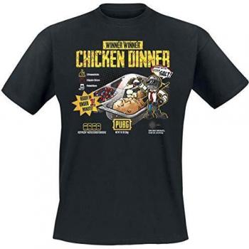 PUBG Cena di Pollo T‑shirt Nero Mediano