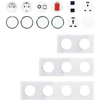 L6 DIY Grey Single Glass Switch Panel Plate, 86x86mm