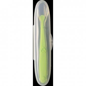 Silicone Baby Feeding Spoon with Storage Case - Non-Slip Design