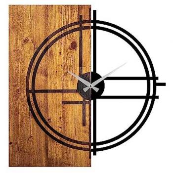 Wellhome Reloj Decorativo de Madera Negra – Forma Circular y 3 cm de Grosor