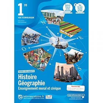 Histoire Géographie EMC 1ère Techno, manuel élève