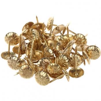 Goldene Pushpins, 100 Stück, für Tisch und Möbel, 11x16mm