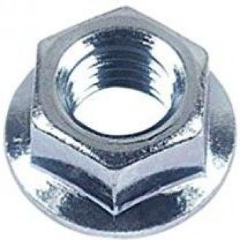 Ecrou hexagonal à embase crantée M6 zingué - 200 unités - Fixtout