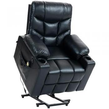 Andover Sillón Negro Simulacro de Cuero