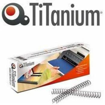 Dorsini Spiralati Metallici Titanium - 8 mm - 70 Fogli - DOR.MET 8W (Bianco Conf. 50)