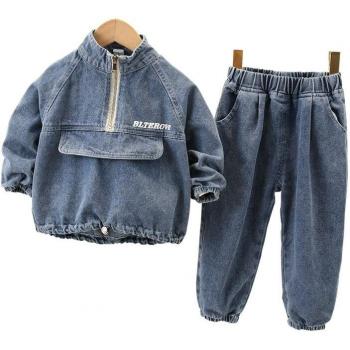 Korean Style Baby Boys Clothes Set with Large Pocket (1-7 Years)
