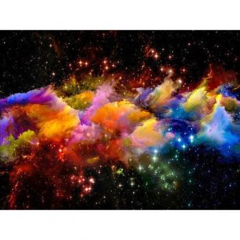 Papermoon Fototapete „Graphic Univers“ – bunt, 3,5 m × 2,6 m