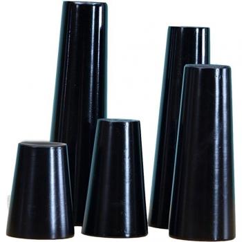 Black Solid Oak Wood Table Legs - 4pcs Set