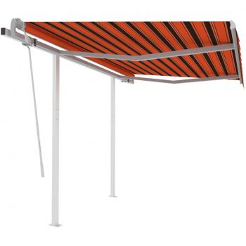 Store de Terrasse Manuel 3,5x2,5 m Orange et Marron