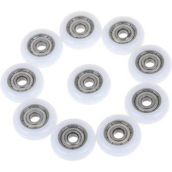 2/5/10 Stück Schiebetürrollen Rad Kunststoff Ersatzrolle Durchmesser 23mm