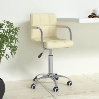 Prolenta Premium Chaise pivotante bureau crème tissu