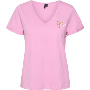 T-shirt Vero Moda Heart per bambina con scollo a V