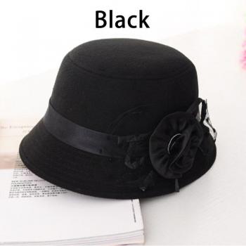 Gorro Negro Vintage de Encaje