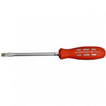 Draper Plain Slot Flared Tip Screwdriver, Blue Handle, 150mm x 8mm