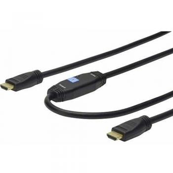 Digitus 330105 200 High Speed HDMI Cable with Amplifier (20 m, type A, Full HD, 3D), Gold