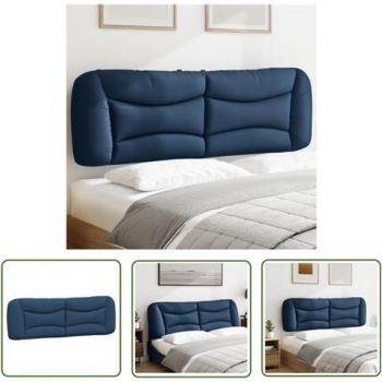 Cuscino Letto Testata Blu di Tessuto 160 cm
