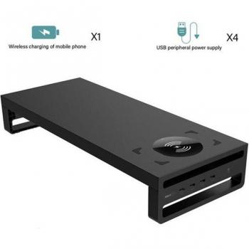 ElevatePro Multi‑Laptop Stand & Wireless Charger