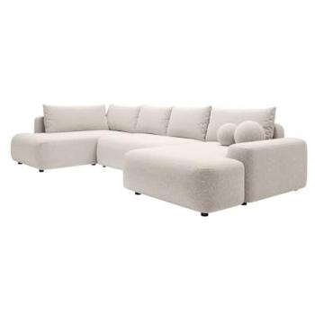 Angle gauche convertible Canapé Crème Chinée DAVISO