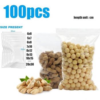 Bolsas de Almacenamiento a Prueba de Fugas - 100 Uds, con Cierre ZipLock