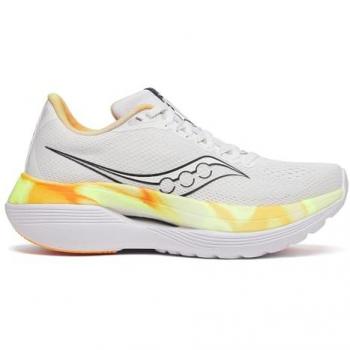 Saucony Endorphin Trainer Damen – Weiß mit Gelb Akzent – 42,5 (EU)