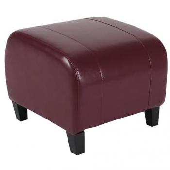 Asiento Taburete Emmen en Cuero y PVC - Color Rojo - Dimensiones: 37x45x47 cm - Cumple Normas MVG