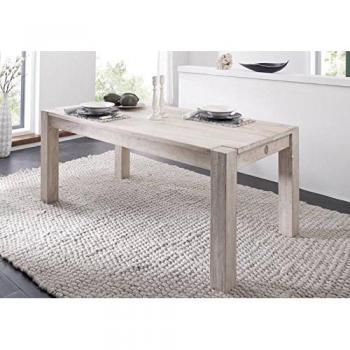 Tavolo da Pranzo Legno di Acacia 200x100x76 Natura White